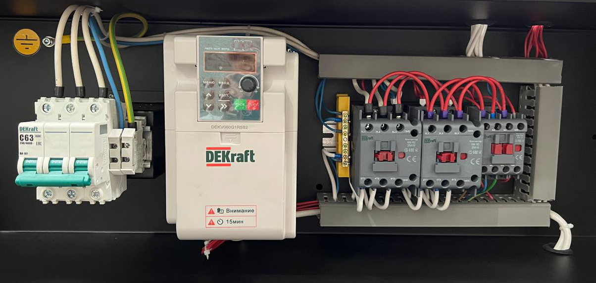 Электрически компоненты марки DEKraft применяемые при сборке сушильных машин ELITEX DA-30